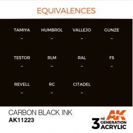Acrylics 3rd generation Carbon Black INK 17ml
