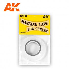 MASKING TAPE FOR CURVES 6 MM. 18 METERS LONG.