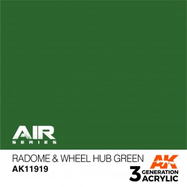 Acrylics 3rd generation Radome & Wheel Hub Green