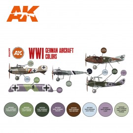Acrylics 3rd generation WWI German Aircraft Colors SET 3G