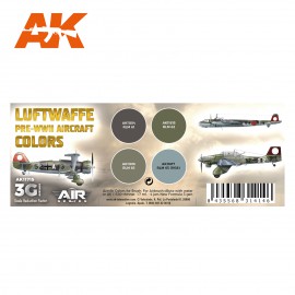 Acrylics 3rd generation Luftwaffe Pre-WWII Aircraft Colors SET 3G