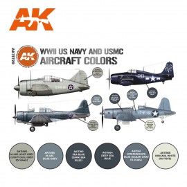 Acrylics 3rd generation WWII US Navy & USMC Aircraft Colors SET 3G