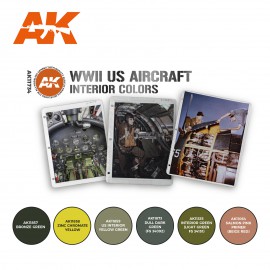 Acrylics 3rd generation WWII US Aircraft Interior Colors SET 3G