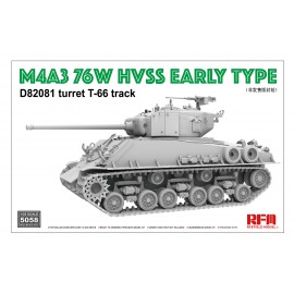 Ryefield model 1:35 M4A3 76W HVSS Early type D82081 turret T-66 track