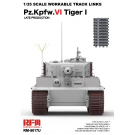 Ryefield model 1:35 Workable track links for Tiger I late (New mould, upgraded version)