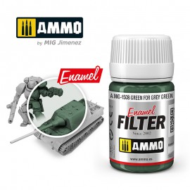 Ammo by Mig FILTER Green for Grey Green