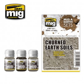 AMMO by Mig Churned Earth Soils Weathering Set