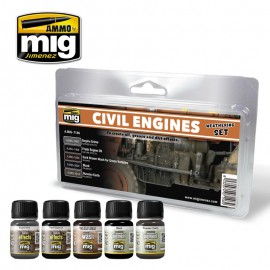 AMMO by Mig Civil Engines Weathering Set