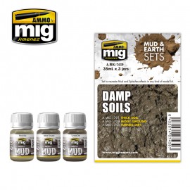 AMMO by Mig Damp Soils Weathering Set