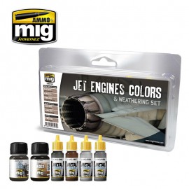 AMMO by Mig Jet Engines Colors & Weathering Set