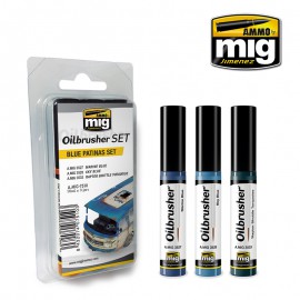 AMMO by Mig Blue Patinas OILBRUSHER SET
