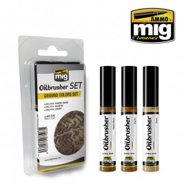 AMMO by Mig Ground Colors OILBRUSHER SET