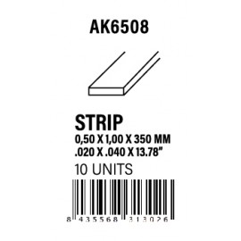 AK-Interactive Strips 0.50 x 1.00 x 350mm - STYRENE STRIP