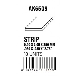 AK-Interactive Strips 0.50 x 2.00 x 350mm - STYRENE STRIP