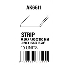 AK-Interactive Strips 0.50 x 4.00 x 350mm - STYRENE STRIP
