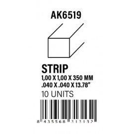 AK-Interactive Strips 1.00 x 1.00 x 350mm - STYRENE STRIP