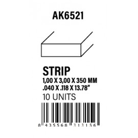 AK-Interactive Strips 1.00 x 3.00 x 350mm - STYRENE STRIP