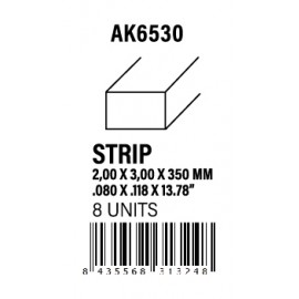 AK-Interactive Strips 2.00 x 3.00 x 350mm - STYRENE STRIP