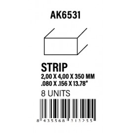 AK-Interactive Strips 2.00 x 4.00 x 350mm - STYRENE STRIP