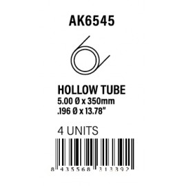 AK-Interactive Hollow tube 5.00dx350mm (W.T. 0,7mm)-STYRENE STRIP