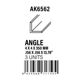 AK-Interactive Angle 3.5 x 3.5 x 350mm - STYRENE STRIP