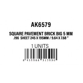AK-Interactive 2Square Pavement Brick Big.5 MM/.196  Sheet 245x195