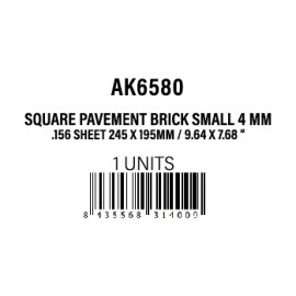 AK-Interactive Square Pavement Brick Small 4MM/156 Sheet 245x195