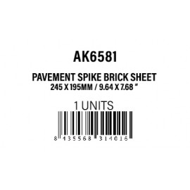 AK-Interactive Pavement Spike Brick Sheet 245x195mm/9.64x7.68” 1U
