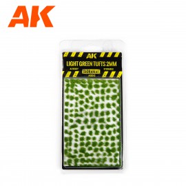 AK Interactive tufts, Light green tufts 2 mm