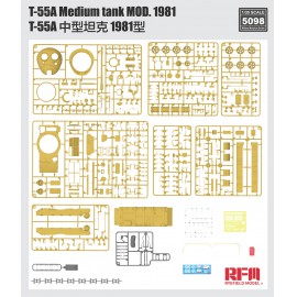 Ryefield model 1:35 T-55A Mediun Tank Mod.1981 with workable track links