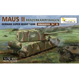 Vespid Models VS720006 1:72 Panzerkampfwagen‘Maus II’ German Super Heavy Tank Metal barrel