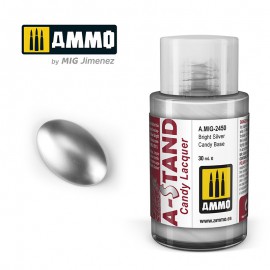 AMMO by Mig AMIG2450 A-Stand Bright Silver Candy base