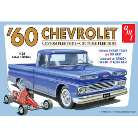 AMT AMT1063 1:25 1960 Chevy Custom Fleetside Pickup w/Go Kart 2T