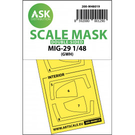 ASK mask 1:48 MiG-29 double-sided painting mask for Great Wall Hobby
