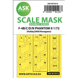 ASK mask 1:72 F-4B/C/D/N Phantom II double -sided painting mask for Hasegawa / Hobby2000